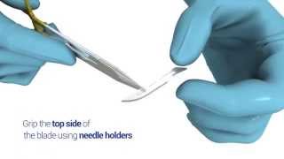 Best Practice Handling Swann Morton surgical scalpel blades [upl. by Goeger]