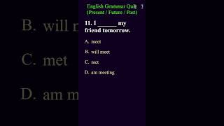 English Tense Quiz part4 english presenttense futuretense pasttense [upl. by Loggia]