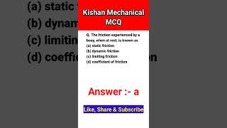 Mechanical mcq  mechanical education engineering shorts sscje instagram reels short [upl. by Mccall257]