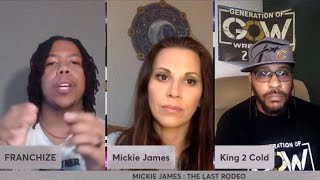 THROWBACK MICKIE JAMES INTERVIEW CLIP   GENERATION OF WRESTLING PODCAST [upl. by Nairot]