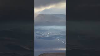 Incredible view of snowing across Panamint Valley snow weather panamint [upl. by Cornela]