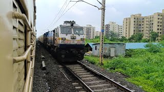 ENJOY THE WINDOW SEATS VIEW  CROSSING KERALA SAMPARK KRANTI WITH EMD  CROSSING NILAJE  4K [upl. by Meece]