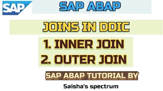 Inner join  outer join  what is joins  sap abaptutorial abap ytshorts ytshorts [upl. by Ailam]