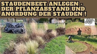 Staudenbeet anlegen  der richtige Pflanzenabstand und Anordnung der Stauden [upl. by Sumahs696]