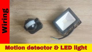 PIR motion sensor and garden LED light wiring [upl. by Balduin225]