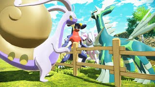 Dialga and Garchomp behind the fence talking to Goodra [upl. by Alaekim]