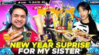 Free Fire Suprise My Sister With 50000 Diamonds 💎 New Year Gift  Lokesh Gamer [upl. by Nnawaj992]