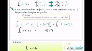 Intégration Par Parties  Une Minute Pour Comprendre  TS  2 [upl. by Gilly]