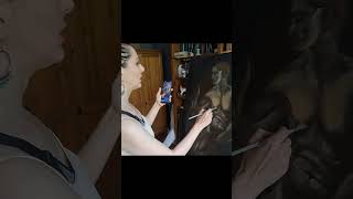 my experience in Caravaggios techniquepainting Theseus with the head of the Minotaur part1 [upl. by Ellenehs]