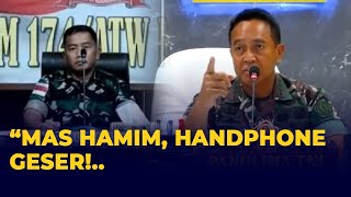 Marah Panglima TNI Andika Perkasa Tegur Kasrem Merauke Main Handphone Saat Rapat [upl. by Ahsenhoj]