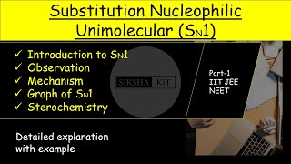 SN1 reaction detailed explanation in Hindi  Part 1 SubstitutionNucleophilicUnimolecular  A003 [upl. by Aysahc512]