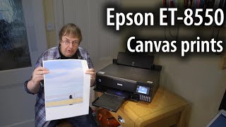 Epson ET 8550 canvas printing Using Epson Print Layout for an A3 gallery wrap canvas print [upl. by Enaitsirhc]