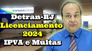 Detran RJ Licenciamento 2024 IPVA e Multas [upl. by Llertac]