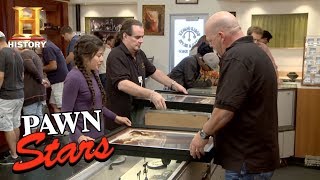 Pawn Stars Signed Shepard Fairey Posters  History [upl. by Ciaphus]