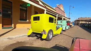 95th Birthday Model A Ford Street lineup at Gulgong NSW [upl. by Anallese569]