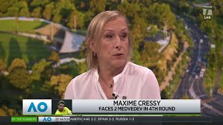 Tennis Channel Live Maxime Cressy into the Second Week of AO [upl. by Nonnelg]