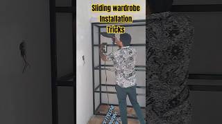 Sliding wardrobe Installation trending aluminium shorts [upl. by Ahsekel]