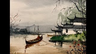 Watercolor painting tutorial by javid [upl. by Gnuj42]