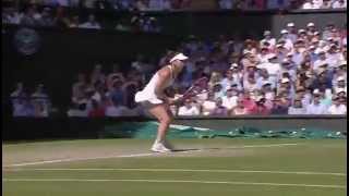 Halep wins epic point v Bouchard  Wimbledon 2014 [upl. by Nae]