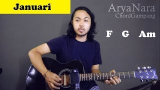 Chord Gampang Januari  Glenn Fredly by Arya Nara Tutorial Gitar Untuk Pemula [upl. by Nilrak]