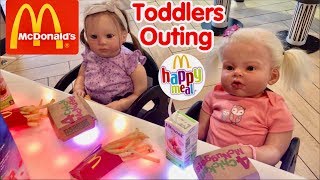 Reborn Toddler outing to McDonald’s for Happy Meals and Play Gym [upl. by Atiuqrahc]