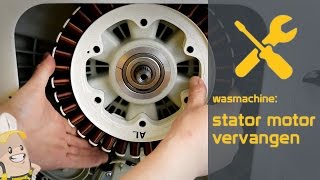 Stator motor van uw wasmachine vervangen  De Onderdelenwinkelnl methode [upl. by Warga753]