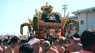 【灘のけんか祭り 宵宮 木場】2024年令和6年 松原八幡神社秋季例大祭 木場屋台 【4K】 [upl. by Ennovoj]