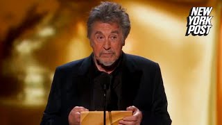 Al Pacino’s ‘Oppenheimer’ Best Picture Oscars flub explained — maybe [upl. by Muirhead314]