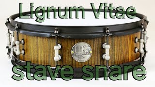 Lignum Vitae stave snare drum [upl. by Artinahs]