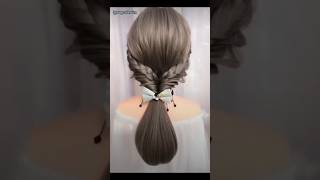 Beautiful simple hairstyles hair tutorial girlish YouTube shorts TikTok girls [upl. by Letizia275]