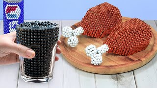 DIY  FAST FOOD Chicken from Magnetic Balls Satisfying ASMR amp Magnet Challenge [upl. by Neuburger]