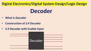 Decoder Definition Implementation of 24 Decoder [upl. by Eno]