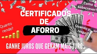 Certificados de Aforro  Ganhos de juros  prêmio [upl. by Atteugram]