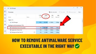 SOLVED  HOW TO REMOVE ANTIMALWARE SERVICE EXECUTABLE IN THE RIGHT WAY  2024 [upl. by Ahsinna]