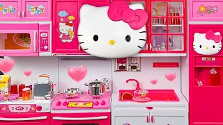 Unboxing amp Review Best miniature Hello Kitty big doll house  doll house cartoon  dollhouse cartoon [upl. by Burkley870]