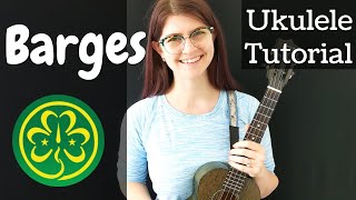 EASY Ukulele Tutorial in G  Barges Girl Scouts Beginning Fingerpicking and Playalong [upl. by Hatfield]