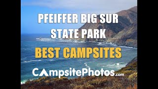 Pfeiffer Big Sur State Park CA Best Campsites [upl. by Lehcsreh582]