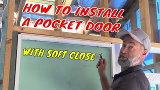 How to install a pocket door with a soft close [upl. by Enitsirhc]