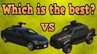 GTA online guides  Turreted limo VS Insurgent pickup [upl. by Nairolf392]