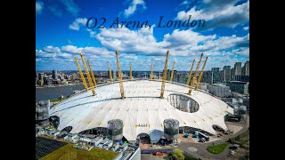 O2 Arena Canary Wharf London Drone 4K [upl. by Rew]