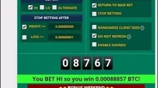 Free Bitcoins without investment Auto bet low price Tricks [upl. by Ahsain618]