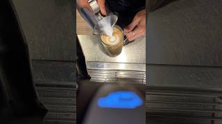 Simple heart latte art ❤️ how to make heart in latte [upl. by Eerdua]