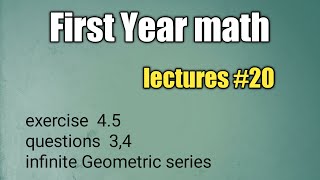 Finite Geometric series questions  lecturer asad ali [upl. by Nanon978]