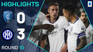 EMPOLIINTER 03  HIGHLIGHTS  Frattesi at the double and Lautaro rounds it off  Serie A 202425 [upl. by Rimidalb]