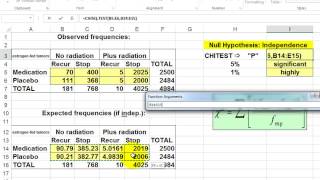 Testing for Statistical Significance in Excel the ChiSquared Test [upl. by Figge246]