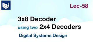 3 to 8 Decoder  two 2 to 4 decoders  Digital Systems Design  Lec58 [upl. by Emirak137]