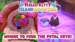 Where to find the PETAL KEYS🌈Hello Kitty Island Adventure  Temple Ruins Petal Puzzle 16 Update [upl. by Piegari]