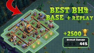 Builder Hall 4 Base 2023  BH4 Builder Base  Defense Replay  Anti 2 Star Base  Clash of Clans [upl. by Novled]