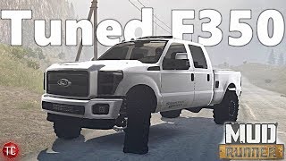 SpinTires MudRunner NEW TRUCK Tuned 2016 F350 Powerstroke  Full Review [upl. by Aeriel]