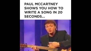 Paul McCartney Writes Song in 20 seconds [upl. by Esilahc]